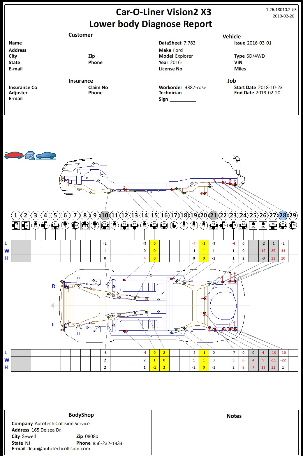 lower body diagnose report